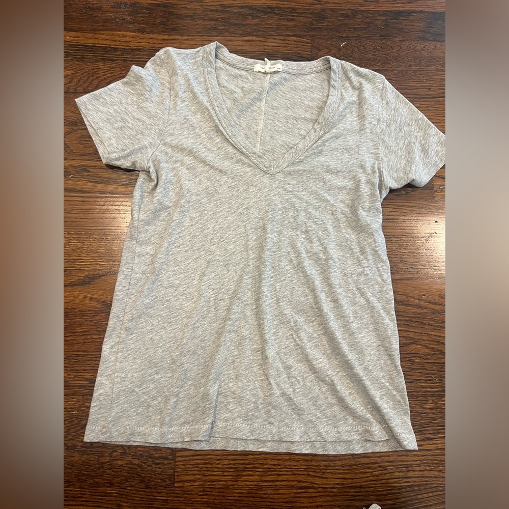 Rag and Bone grey heathered v-neck t-shirt